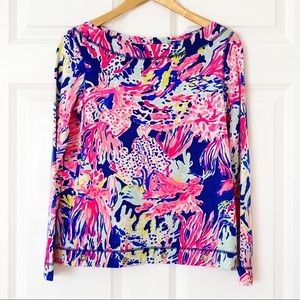 Lilli Pulitzer JoJo Printed Top Size S Like New